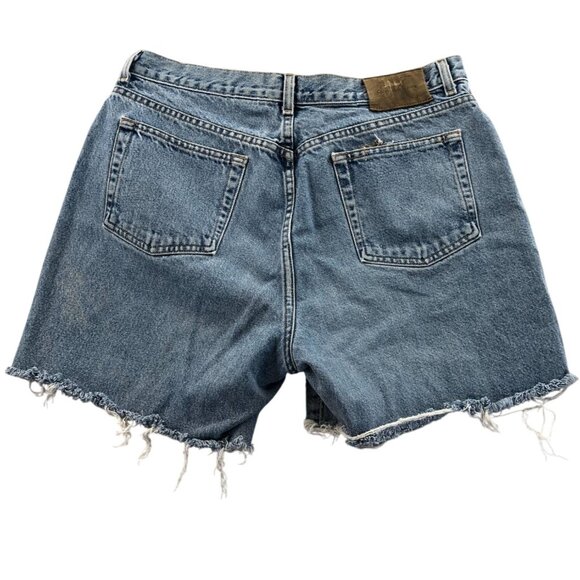 Vintage Calvin Klein Womens Jeans Shorts 34 Measured Casual Blue Denim Classic - Picture 2 of 12